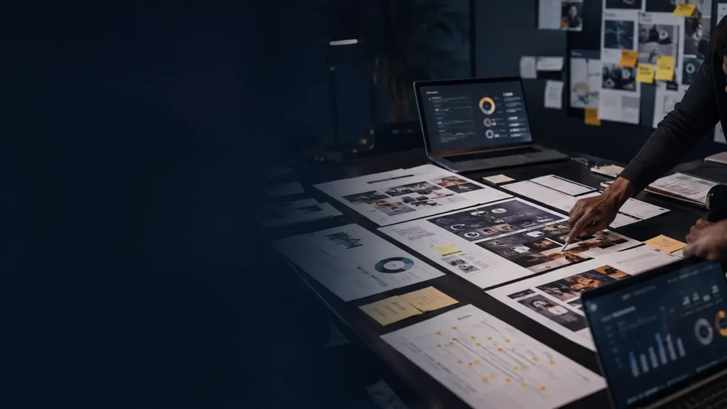 Premium market intelligence workspace showing launch strategy notes and competitor signal review.